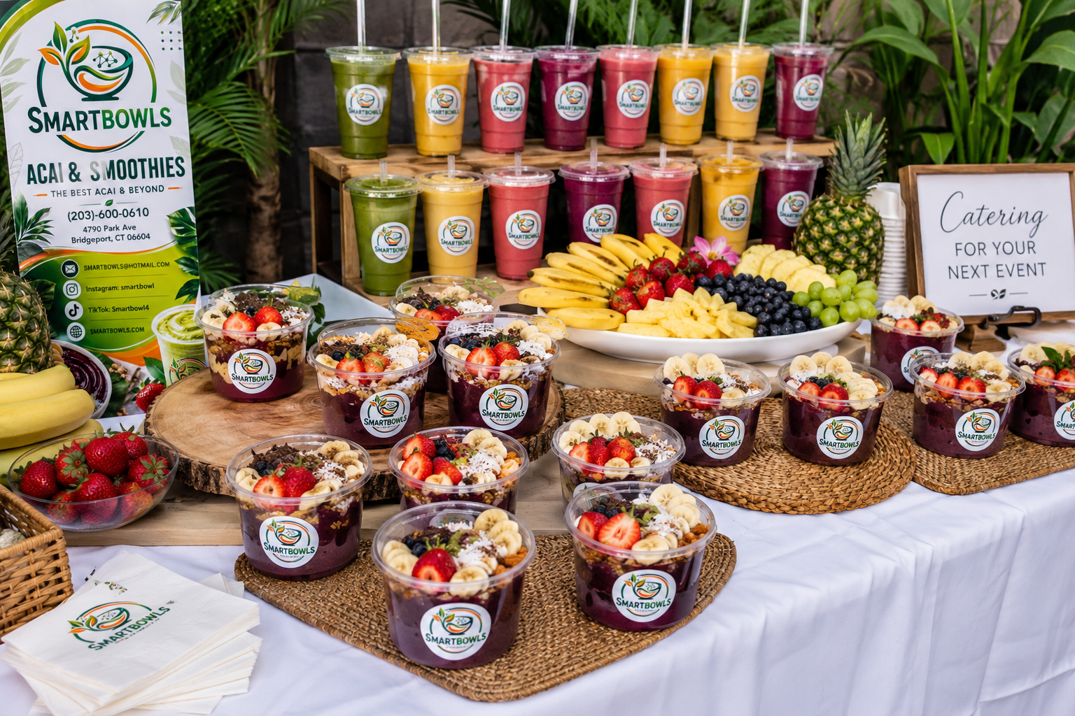 SmartBowls catering spread